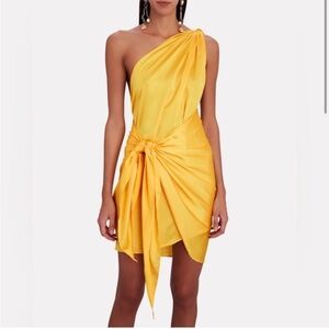 Baobab Collection Yellow One-Shoulder Mini Dress
